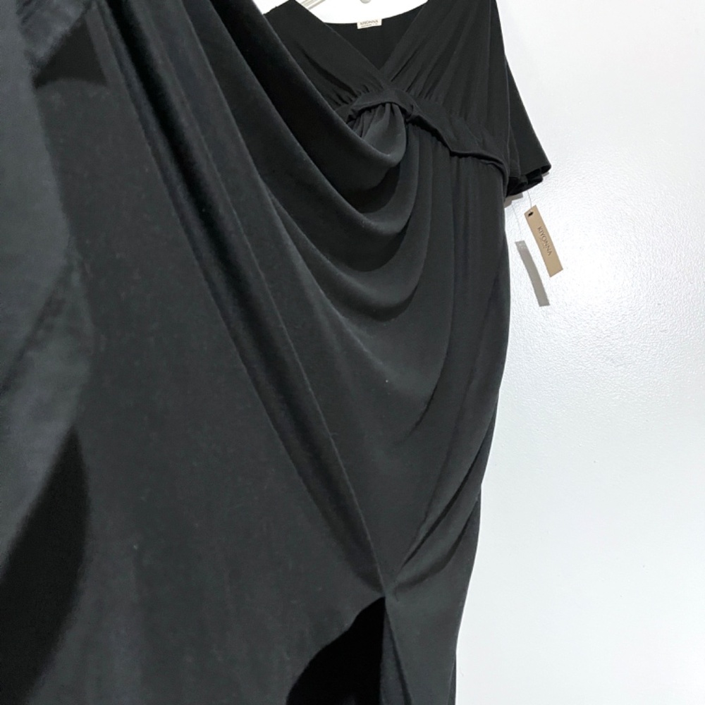 Kiyonna Vienna Black Stretch Maxi Dress Side Slits - Picture 9 of 14